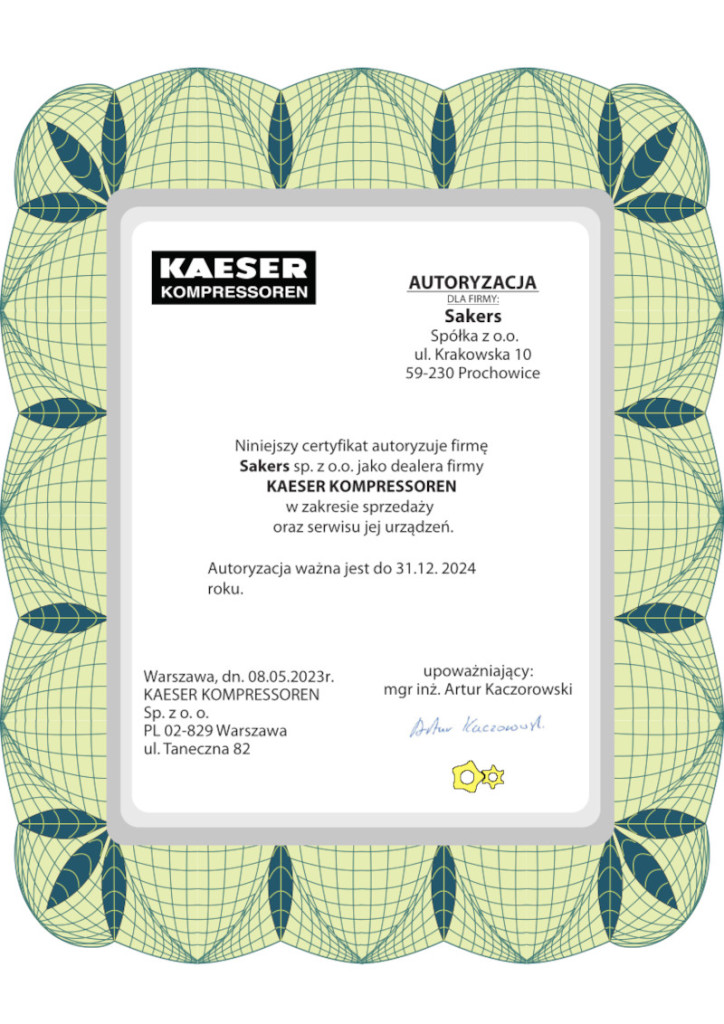 certyfikat_Kaeser_SAKERS_2024